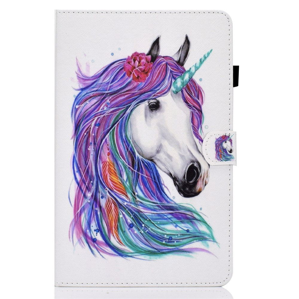 For Lenovo Tab M9 TB-310FU PU Leather Tablet Case A2 Pattern Printing Stand Card Slot Cover