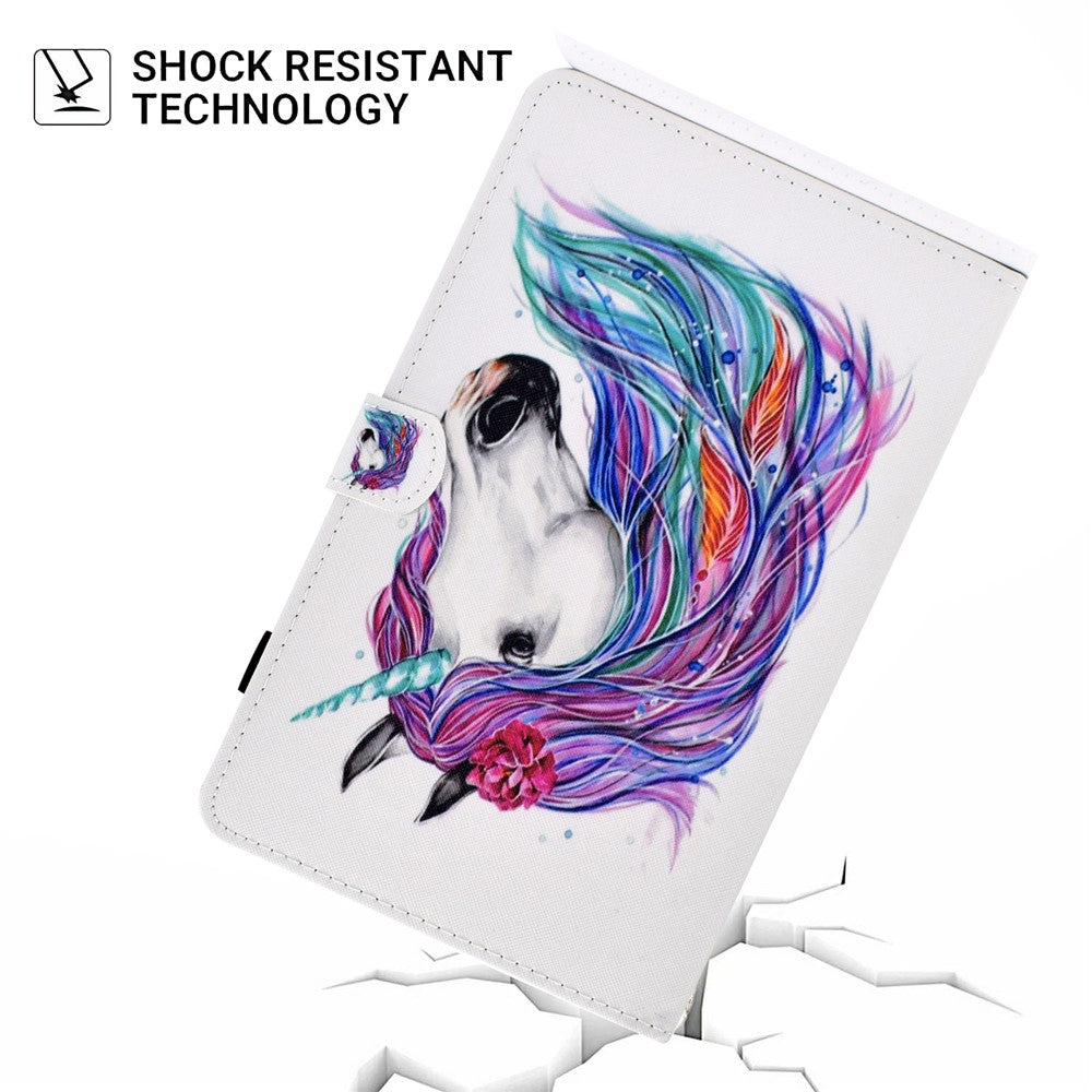 For Lenovo Tab M9 TB-310FU PU Leather Tablet Case A2 Pattern Printing Stand Card Slot Cover