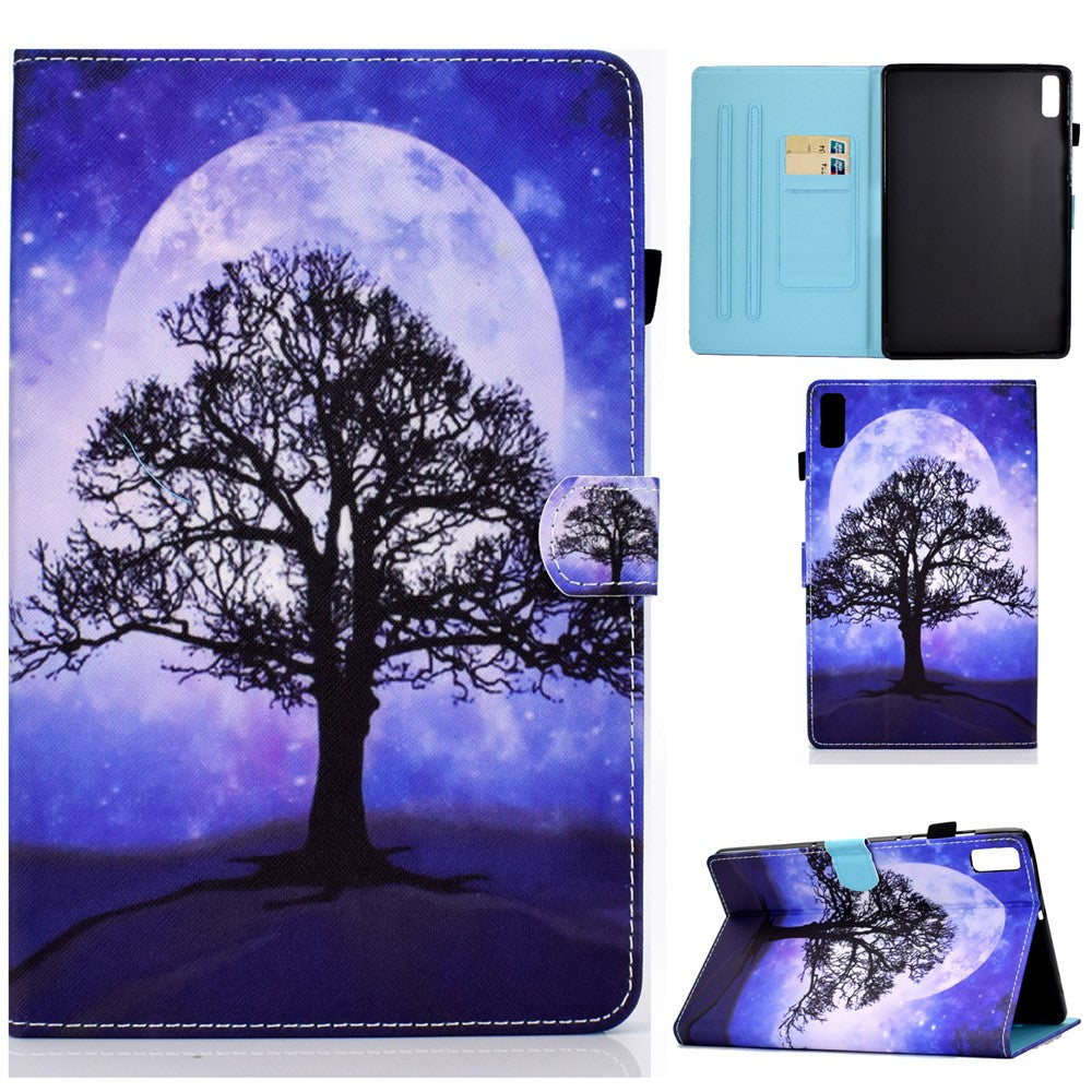For Lenovo Tab M9 TB-310FU PU Leather Tablet Case A2 Pattern Printing Stand Card Slot Cover
