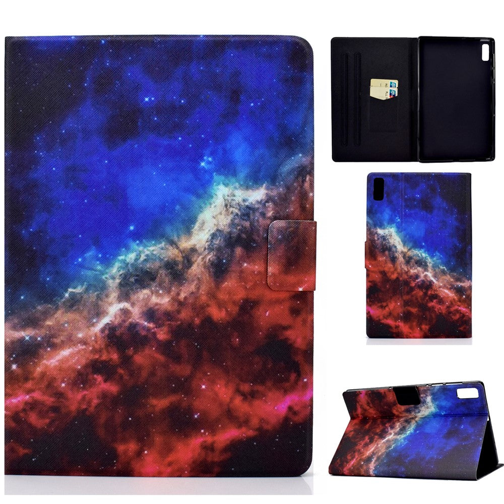 Fodral för Lenovo Tab M9 TB-310FU A3 med mönstertryck, PU-läder, kortplats, surfplatta