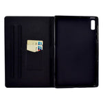 For Lenovo Tab M9 TB-310FU PU Leather Tablet Case A4 Pattern Printing Stand Card Holder Cover