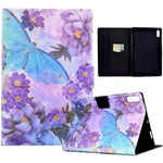 For Lenovo Tab M9 TB-310FU PU Leather Tablet Case A4 Pattern Printing Stand Card Holder Cover