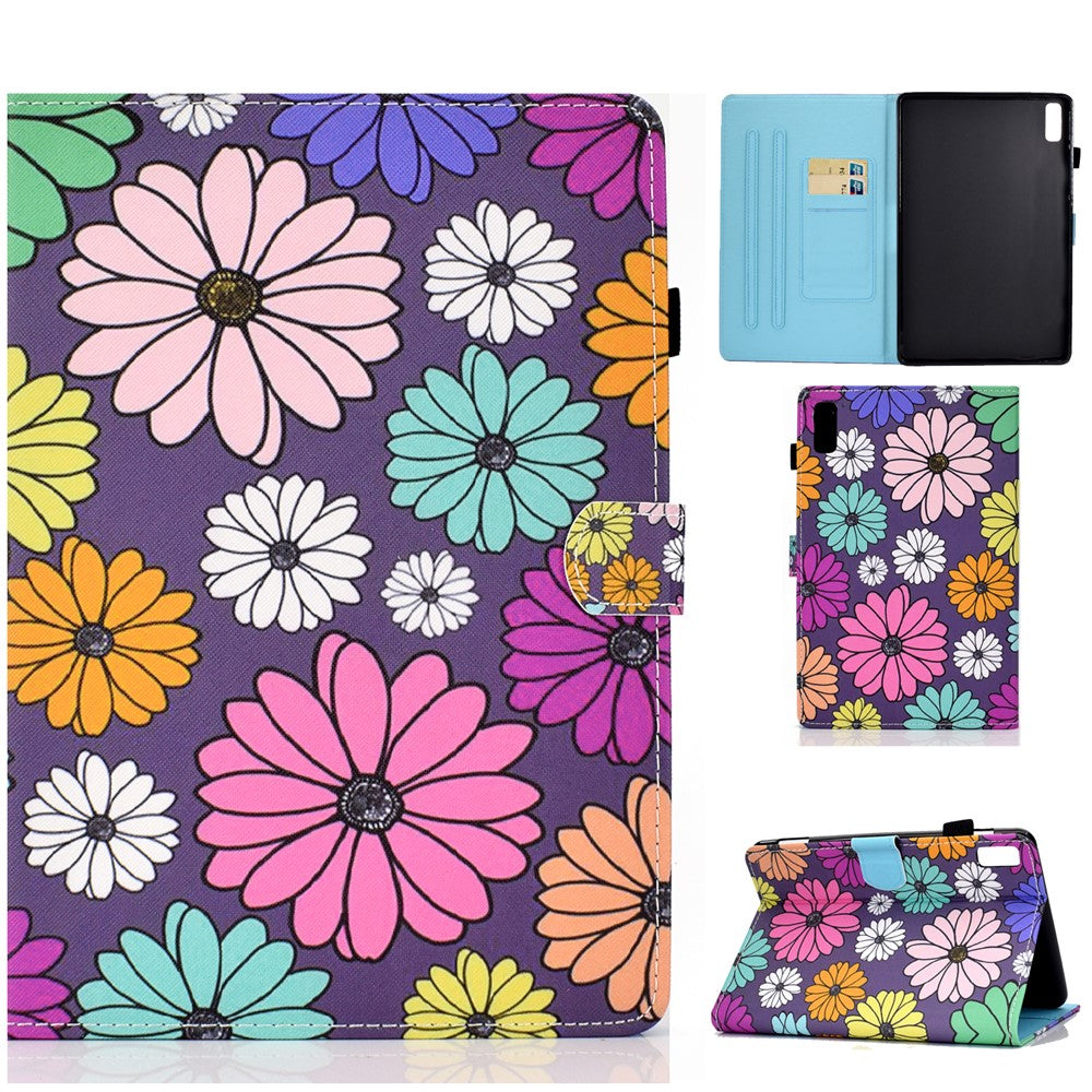For Lenovo Tab P11 Gen 2 TB-350 PU Leather Protective Case A2 Pattern Printing Stand Tablet Cover with Card Holder
