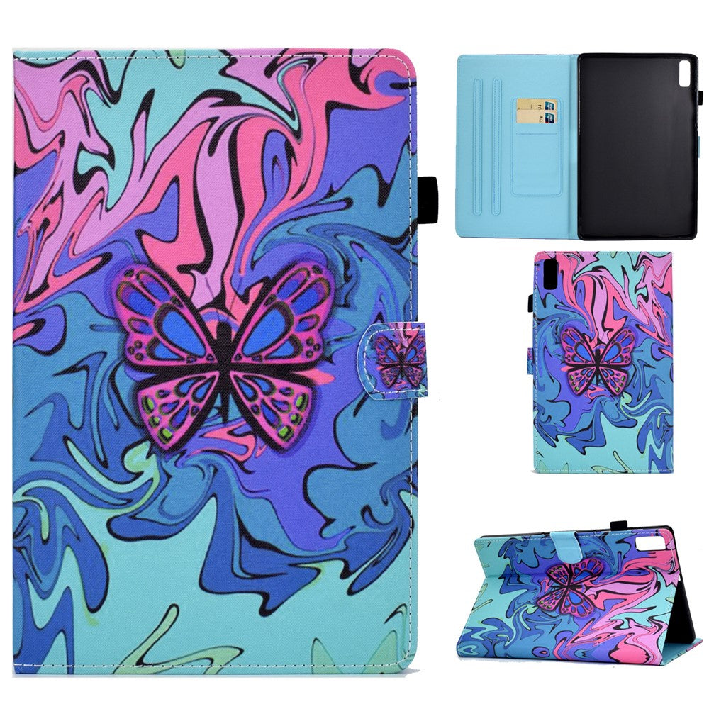 For Lenovo Tab P11 Gen 2 TB-350 PU Leather Protective Case A2 Pattern Printing Stand Tablet Cover with Card Holder