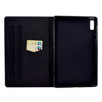 For Lenovo Tab P11 Gen 2 TB-350 Leather Stand Tablet Case A4 Pattern Printing Card Holder Protective Cover