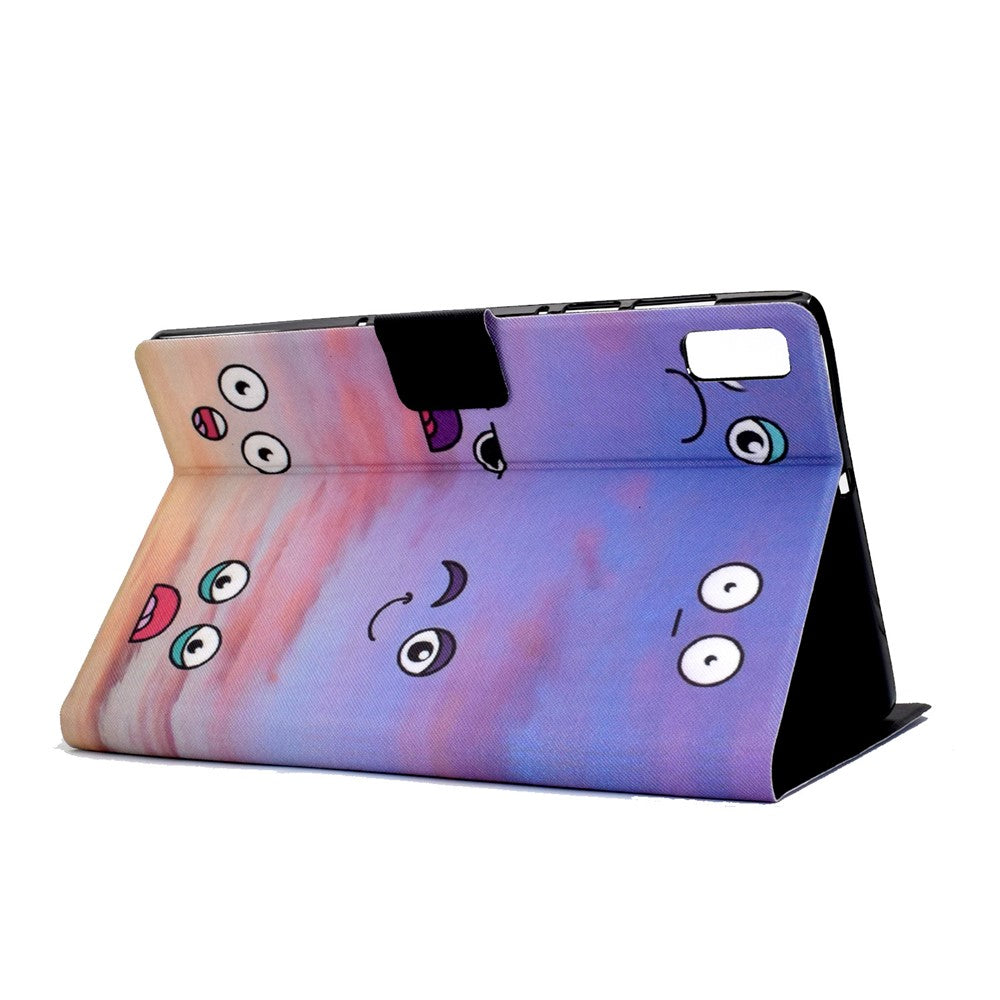 For Lenovo Tab P11 Gen 2 TB-350 Leather Stand Tablet Case A4 Pattern Printing Card Holder Protective Cover