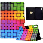 For Lenovo Tab P11 Gen 2 TB-350 Leather Stand Tablet Case A4 Pattern Printing Card Holder Protective Cover