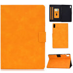 For Lenovo Tab P11 Gen 2 TB-350 PU Leather Magnetic Flip Case A7 Cowhide Texture Stand Tablet Cover with Card Holder