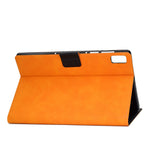 For Lenovo Tab P11 Gen 2 TB-350 PU Leather Magnetic Flip Case A7 Cowhide Texture Stand Tablet Cover with Card Holder