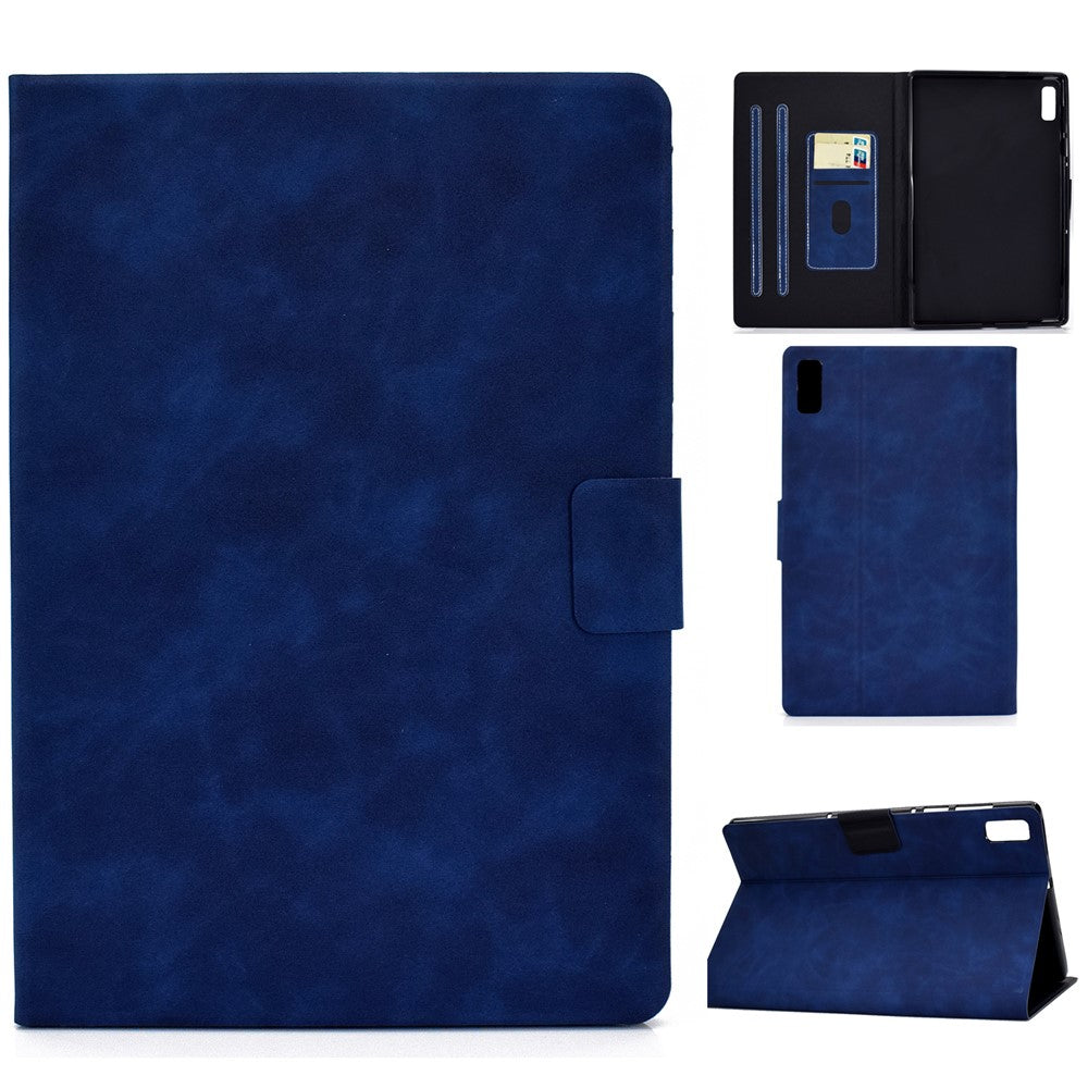 For Lenovo Tab P11 Gen 2 TB-350 PU Leather Magnetic Flip Case A7 Cowhide Texture Stand Tablet Cover with Card Holder