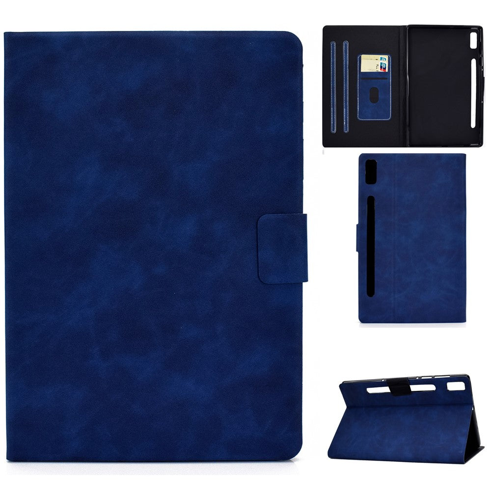 For Lenovo Tab P11 Pro Gen 2 PU Leather Tablet Case A7 Cowhide Texture Stand Protective Cover with Card Holder