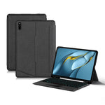 For Huawei MatePad Pro 10.8 (2021) Leather Case + Bluetooth-compatible Keyboard with Backlight Trackpad