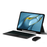 For Huawei MatePad Pro 10.8 (2021) Leather Case + Bluetooth-compatible Keyboard with Backlight Trackpad