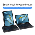 For Huawei MatePad Pro 10.8 (2021) Leather Case + Bluetooth-compatible Keyboard with Backlight Trackpad
