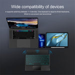For Huawei MatePad Pro 10.8 (2021) Leather Case + Bluetooth-compatible Keyboard with Backlight Trackpad