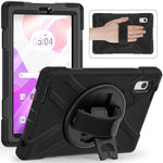 For Lenovo Tab M9 TB-310FU (2023) Tablet Case Kickstand PC+Silicone 360 Degree Rotation Tablet Cover with Hand Strap