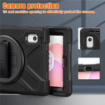 For Lenovo Tab M9 TB-310FU (2023) Tablet Case Kickstand PC+Silicone 360 Degree Rotation Tablet Cover with Hand Strap