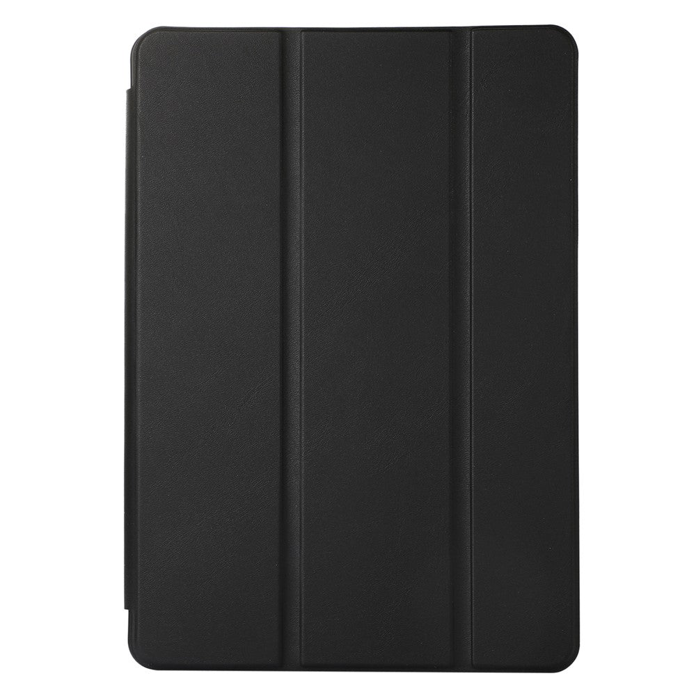 For Xiaomi Pad 5 / Pad 5 Pro Tri-Fold Stand Tablet Case Solid Color PU Leather Cover with Pencil Slot
