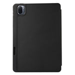 For Xiaomi Pad 5 / Pad 5 Pro Tri-Fold Stand Tablet Case Solid Color PU Leather Cover with Pencil Slot