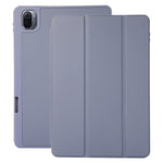 For Xiaomi Pad 5 / Pad 5 Pro Tri-Fold Stand Tablet Case Solid Color PU Leather Cover with Pencil Slot
