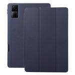For Xiaomi Redmi Pad PU Leather Tri-Fold Stand Case Solid Color Protective Tablet Cover with Pen Holder