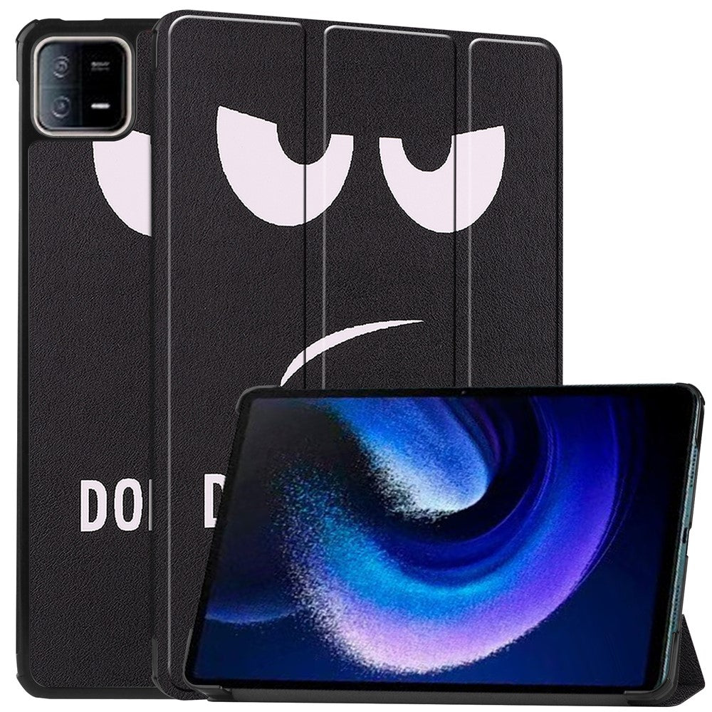 For Xiaomi Pad 6 / Pad 6 Pro PU Leather Trifold Stand Tablet Case Pattern Printing Auto Wake / Sleep Cover