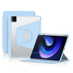 For Xiaomi Pad 6 PU Leather+Acrylic Tablet Case Rotary Kickstand Smart Protective Cover with Pen Holder
