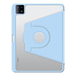 For Xiaomi Pad 6 PU Leather+Acrylic Tablet Case Rotary Kickstand Smart Protective Cover with Pen Holder