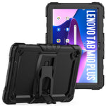 For Lenovo Tab M10 Plus (3rd Gen) 125FU / 128FU / Xiaoxin Pad 2022 10.6 inch Silicone+PC Tablet Cover Kickstand Case with Strap
