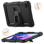 For Lenovo Tab M10 Plus (3rd Gen) 125FU / 128FU / Xiaoxin Pad 2022 10.6 inch Silicone+PC Tablet Cover Kickstand Case with Strap