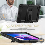 For Lenovo Tab M10 Plus (3rd Gen) 125FU / 128FU / Xiaoxin Pad 2022 10.6 inch Silicone+PC Tablet Cover Kickstand Case with Strap