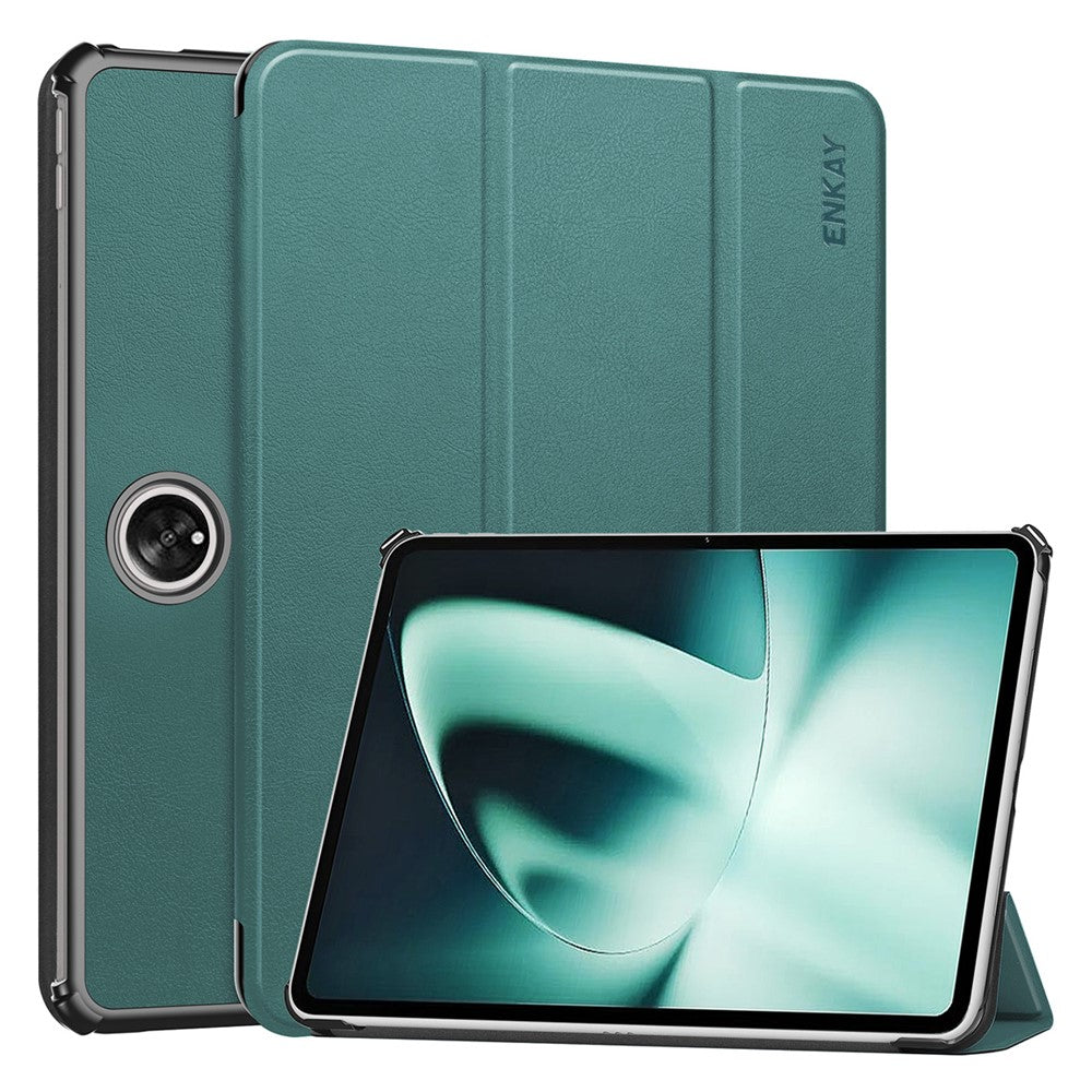 ENKAY HAT PRINCE til OnePlus Pad / Oppo Pad 2 Tabletcover PU Læder+PC Tredobbelt Stativcover med Automatisk Vågn/Sov