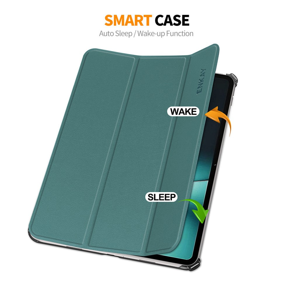 ENKAY HAT PRINCE For OnePlus Pad / Oppo Pad 2 Tablet Case PU Leather+PC Trifold Stand Cover with Auto Wake / Sleep