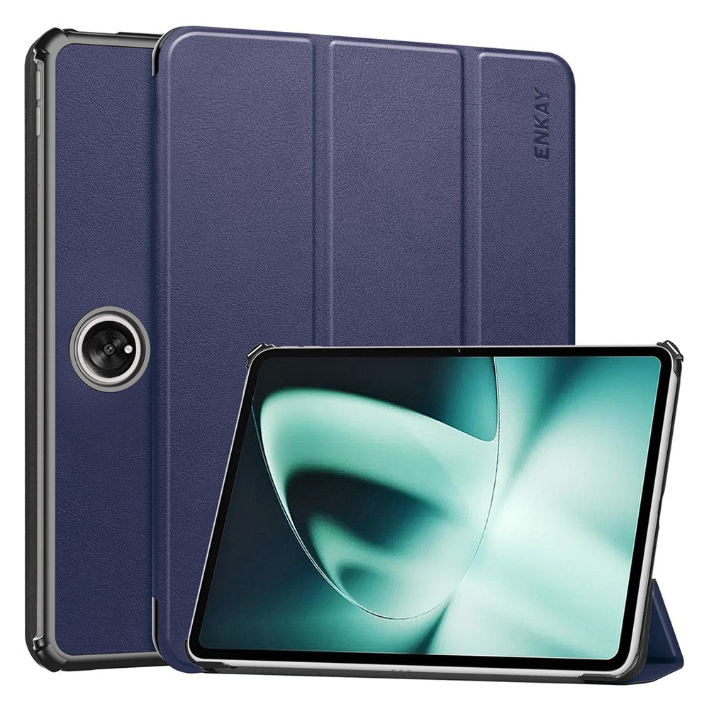 ENKAY HAT PRINCE til OnePlus Pad / Oppo Pad 2 Tabletcover PU Læder+PC Tredobbelt Stativcover med Automatisk Vågn/Sov