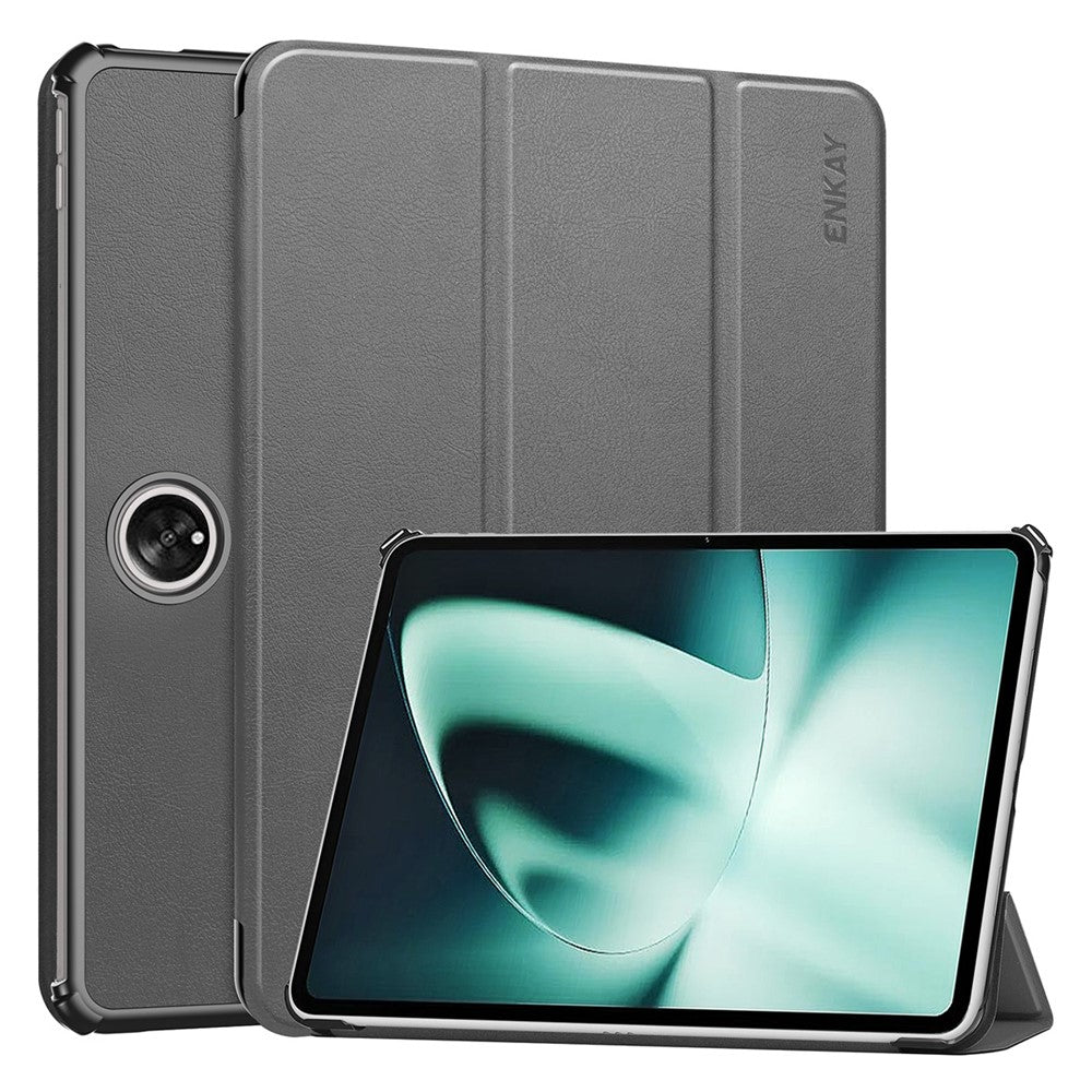ENKAY HAT PRINCE til OnePlus Pad / Oppo Pad 2 Tabletcover PU Læder+PC Tredobbelt Stativcover med Automatisk Vågn/Sov