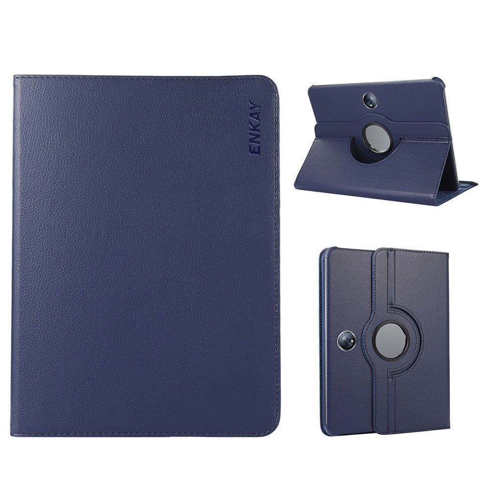 ENKAY HAT PRINCE För Oppo Pad 2 / OnePlus Pad Läder+PC Surfplatta Skal 360 Grader Roterande Stativskydd med Automatisk Viloläge/Väckning