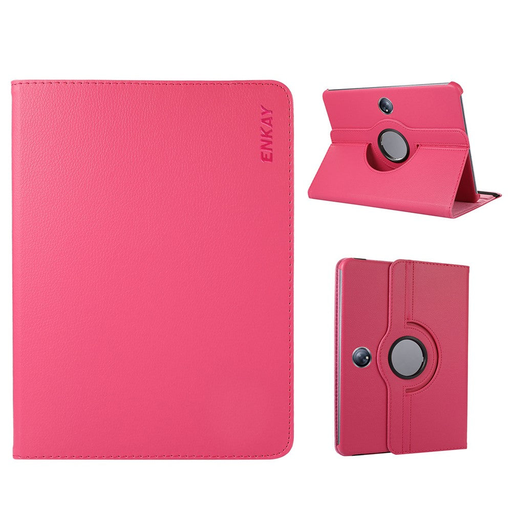 ENKAY HAT PRINCE til Oppo Pad 2 / OnePlus Pad, læder+PC-tabletcover med 360 graders roterende stativ og automatisk dvale/vækning