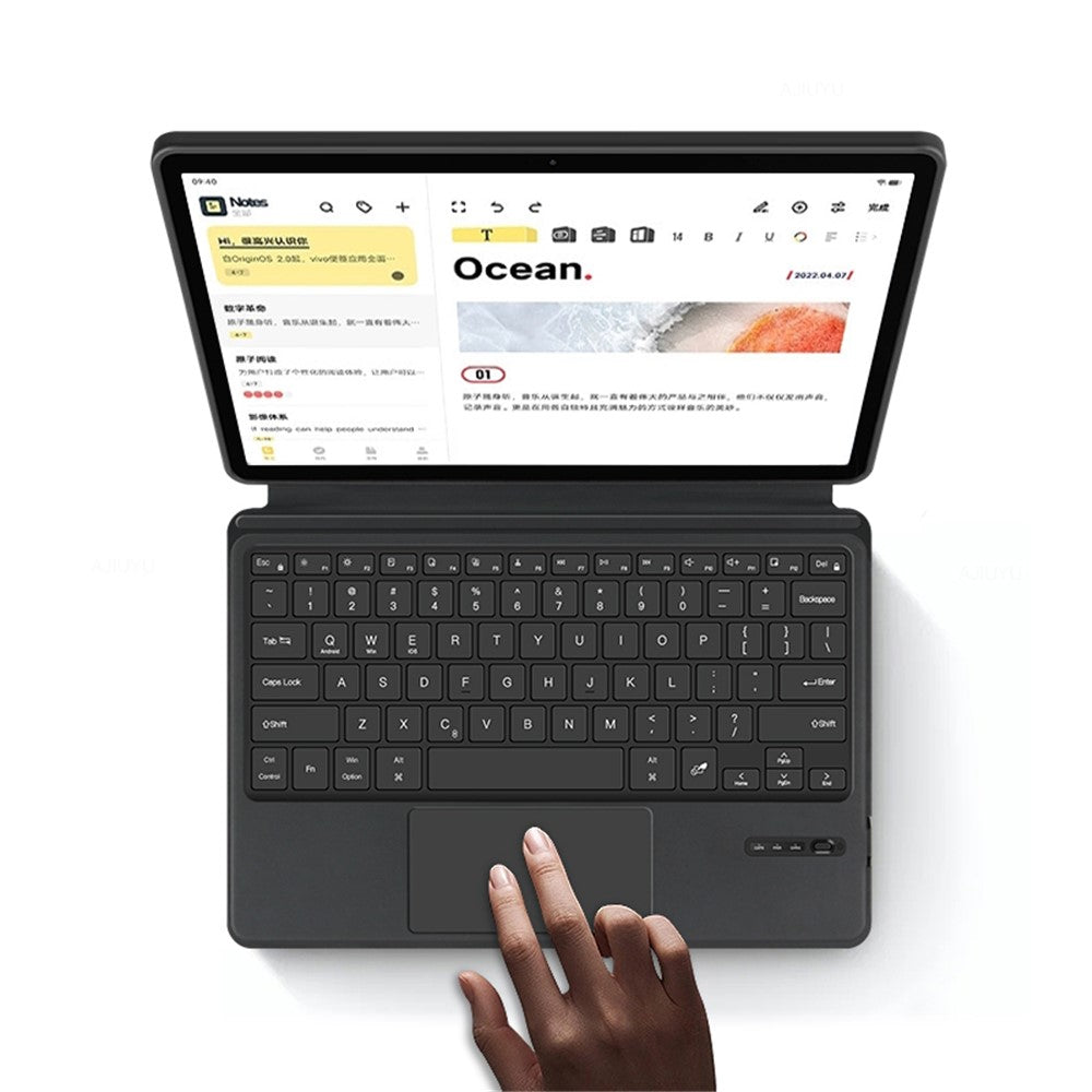 For vivo Pad2 Leather Case + Touchpad Bluetooth-compatible Keyboard (without Backlit)