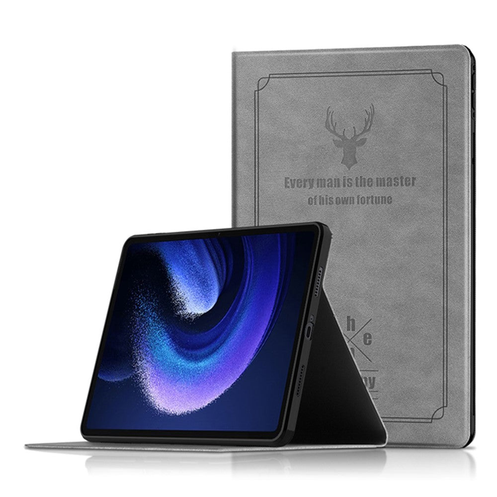 Xiaomi Pad 6 PU-läder surfplatta med full skyddsfunktion, stativ och surfplatta