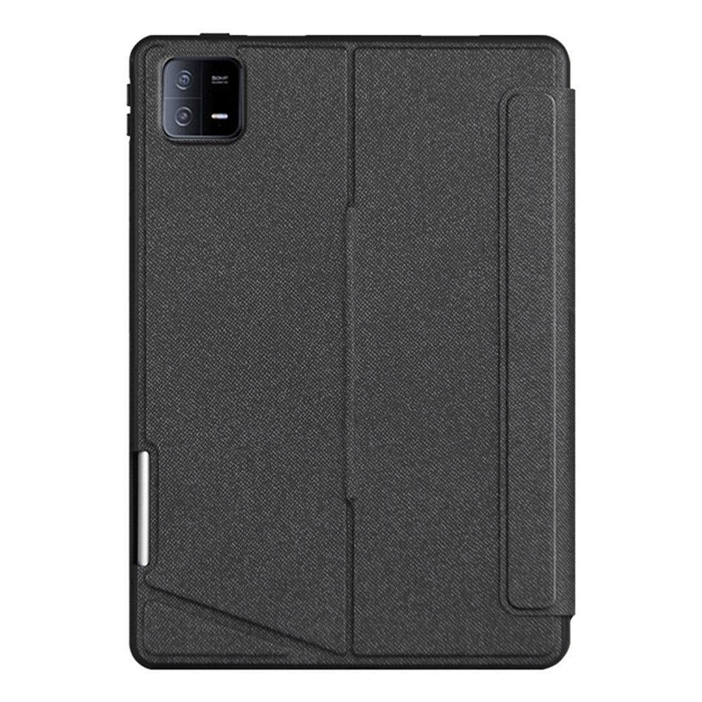 Läderfodral för Xiaomi Pad 6 + Bluetooth-kompatibelt tangentbord med bakgrundsbelyst styrplatta