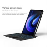 Läderfodral för Xiaomi Pad 6 + Bluetooth-kompatibelt tangentbord med bakgrundsbelyst styrplatta
