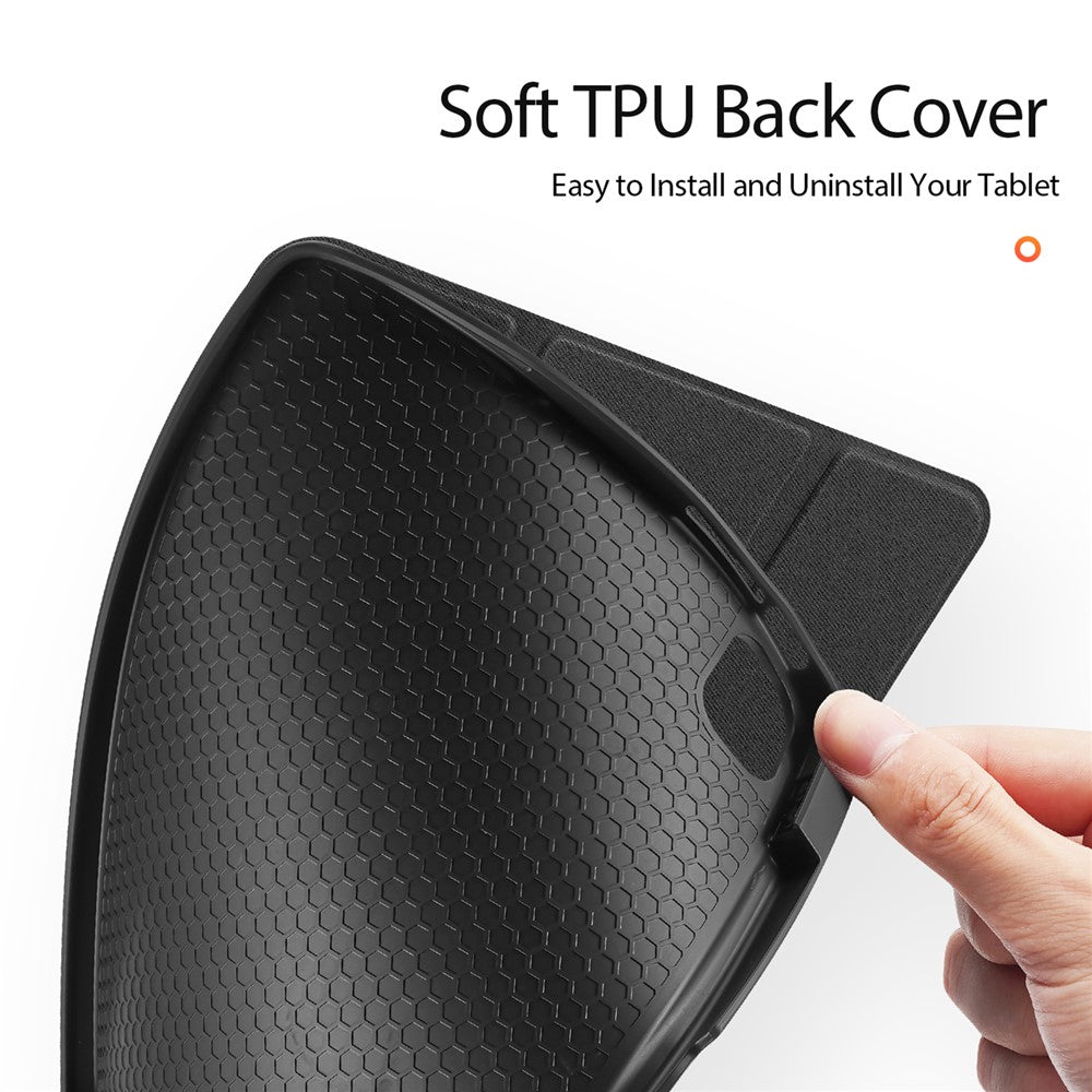 DUX DUCIS Domo Series for Xiaomi Pad 6 / Pad 6 Pro Tablet Case PU Leather Full-Body Tri-Fold Stand Folio Smart Cover