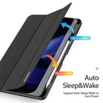 DUX DUCIS Domo Series for Xiaomi Pad 6 / Pad 6 Pro Tablet Case PU Leather Full-Body Tri-Fold Stand Folio Smart Cover