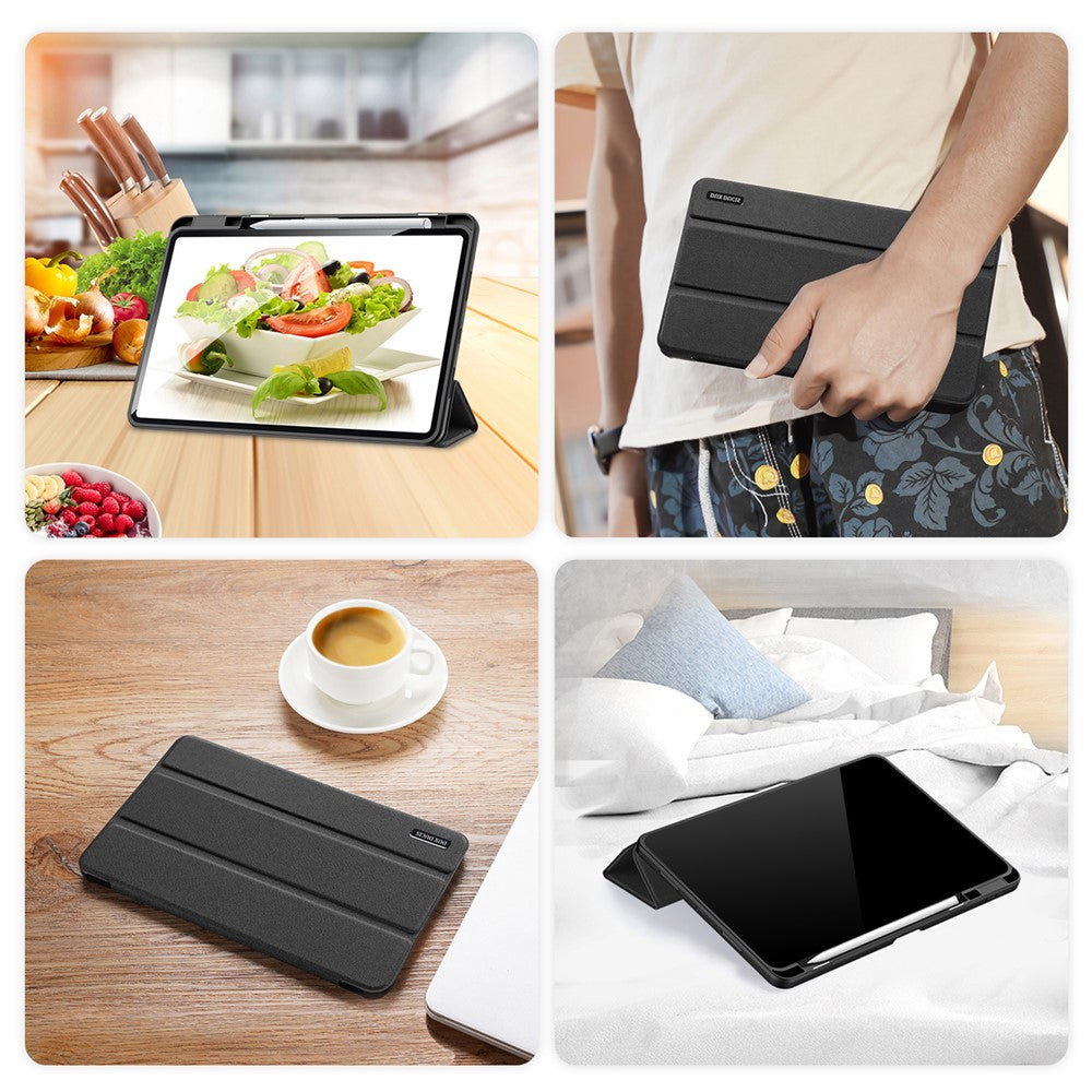 DUX DUCIS Domo Series for Xiaomi Pad 6 / Pad 6 Pro Tablet Case PU Leather Full-Body Tri-Fold Stand Folio Smart Cover