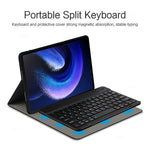 For Xiaomi Pad 6 Leather Stand Tablet Case with Detachable Magnetic Wireless Keyboard (Without Touchpad)