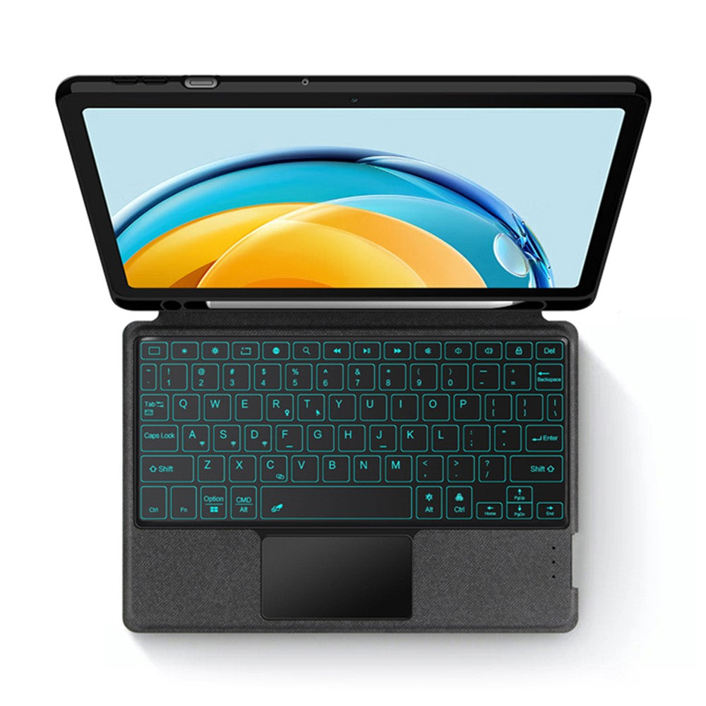 For Huawei MatePad SE 10.4-inch Leather Case + Bluetooth-compatible Keyboard with Backlight Trackpad