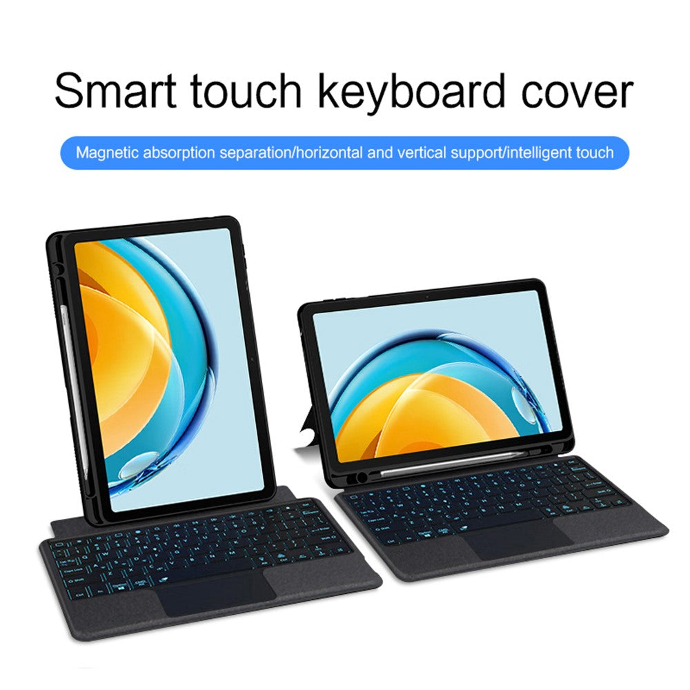 For Huawei MatePad SE 10.4-inch Leather Case + Bluetooth-compatible Keyboard with Backlight Trackpad