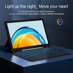 For Huawei MatePad SE 10.4-inch Leather Case + Bluetooth-compatible Keyboard with Backlight Trackpad