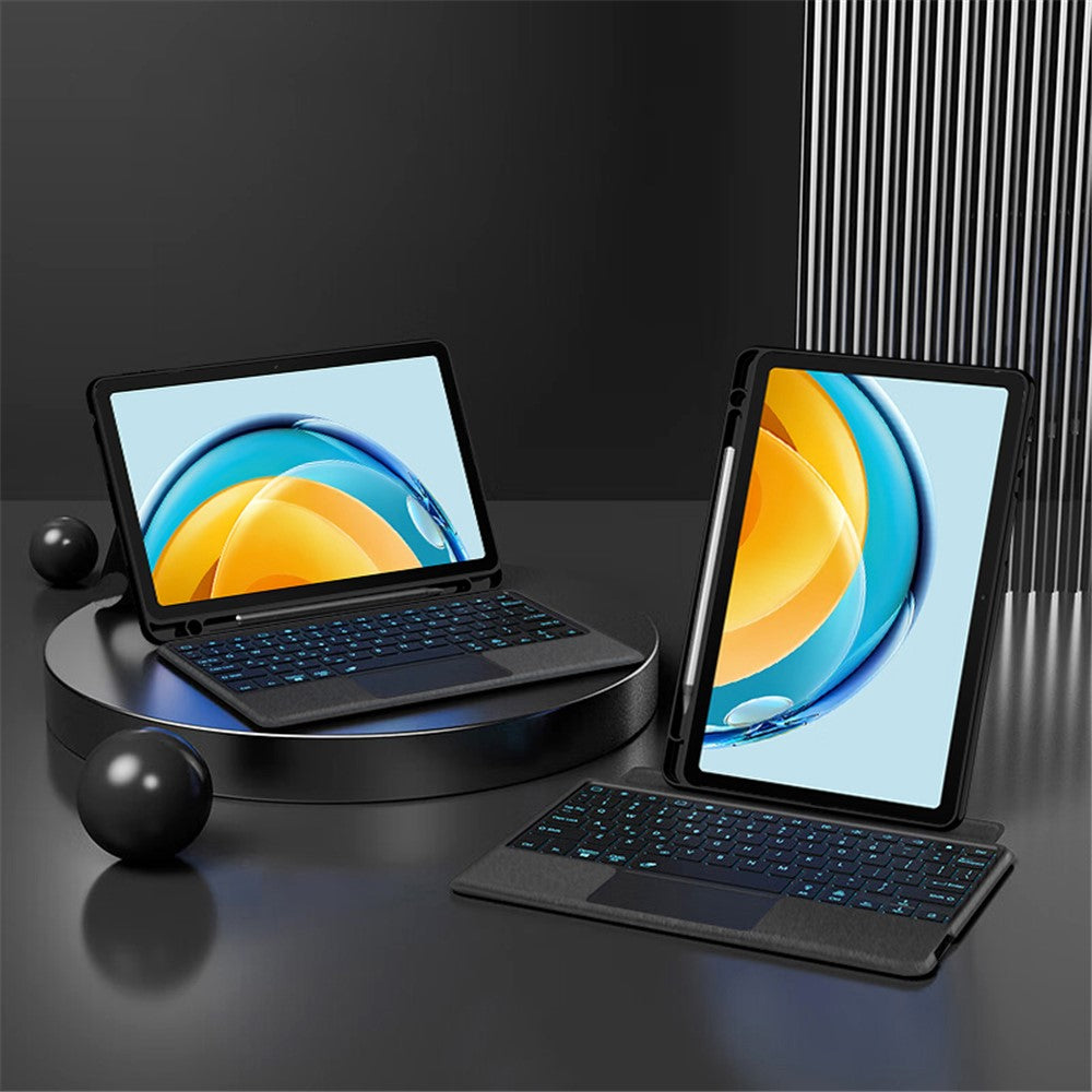 For Huawei MatePad SE 10.4-inch Leather Case + Bluetooth-compatible Keyboard with Backlight Trackpad