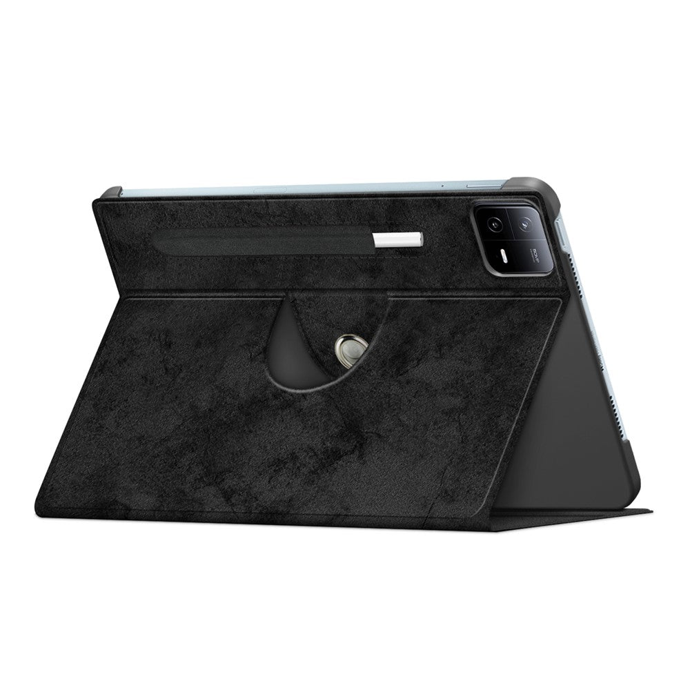 For Xiaomi Pad 6 Pro Rotary Stand Leather Case Pen Holder Design Tablet Drop-proof Cover